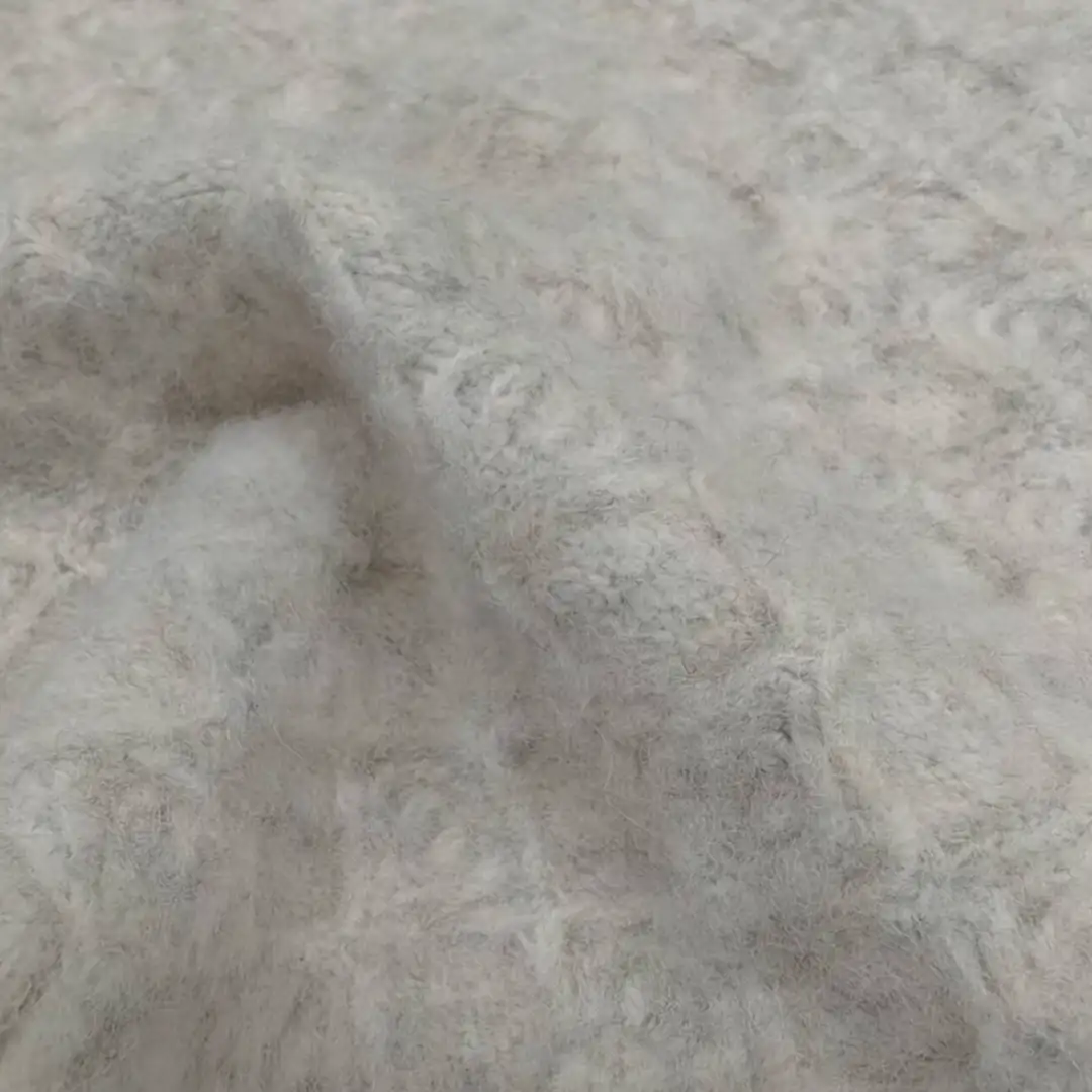 China Yarn for Open Cardigan (Sweater),Full-Zipper Cardigan (Sweater),Half-Zipper Cardigan (Sweater) Mossy Yarn Fancy Yarn Recycled Polyester Viscose RWS Wool Spandex cream-coloured color buy from China wholesaler bulk order at wholesale price free worldwide shipping Alibaba