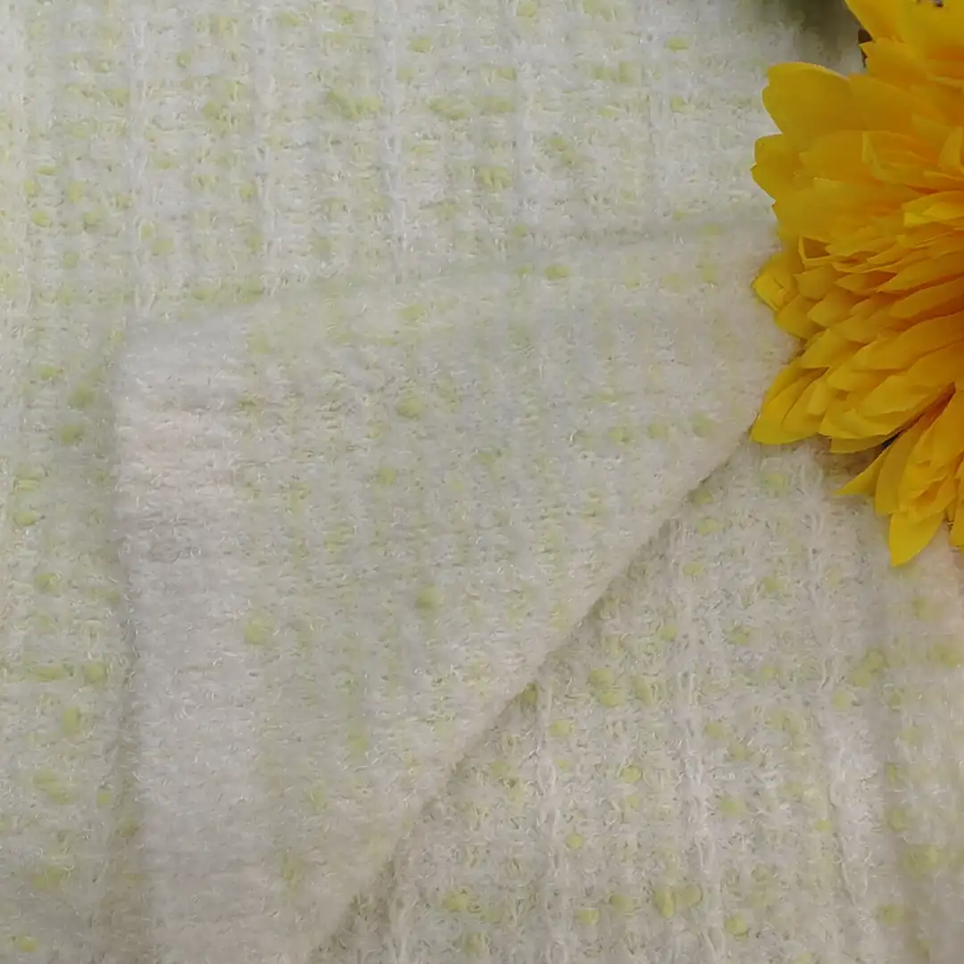 China Yarn for Hoodie,Open Cardigan (Sweater),Crew Neck Pullover (Sweater),Crop Top Pullover (Sweater) Teddy Yarn Fancy Yarn Polyester Recycled Polyester white and green color buy from China wholesaler bulk order at wholesale price free worldwide shipping Alibaba