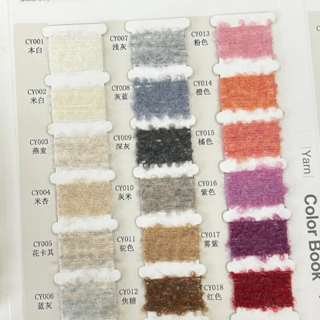 China Yarn for Open Cardigan (Sweater) Air Spun Yarn Fancy Yarn Wool Polyamide Polyester Recycled Polyester Spandex 多色 color buy from China wholesaler bulk order at wholesale price free worldwide shipping Alibaba