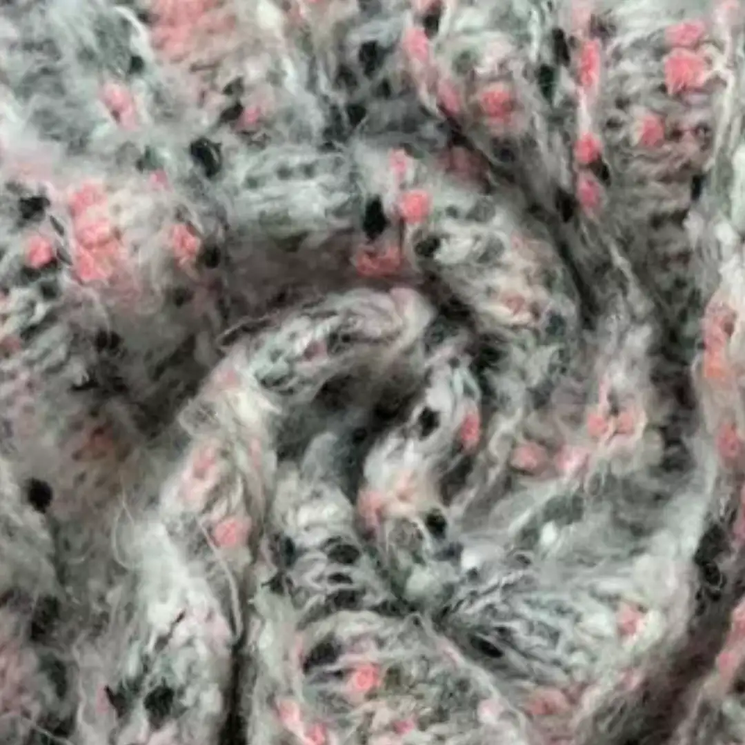 China Yarn for Ladies Vest (Sweater),Open Cardigan (Sweater),Round Neck Pullover (Sweater),Roll Neck Jumper (Sweater) Mossy Yarn Fancy Yarn Acrylic Recycled Polyester Flower gray color buy from China wholesaler bulk order at wholesale price free worldwide shipping Alibaba