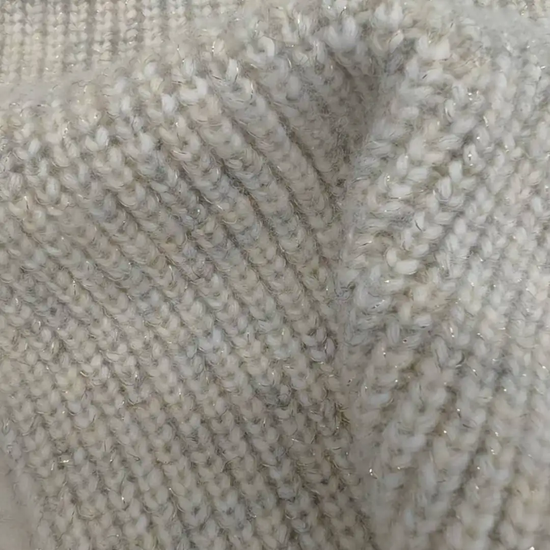 China Yarn for Open Cardigan (Sweater),Full-Zipper Cardigan (Sweater),Half-Zipper Cardigan (Sweater) Mossy Yarn Fancy Yarn Recycled Polyester Lurex Gray color buy from China wholesaler bulk order at wholesale price free worldwide shipping Alibaba