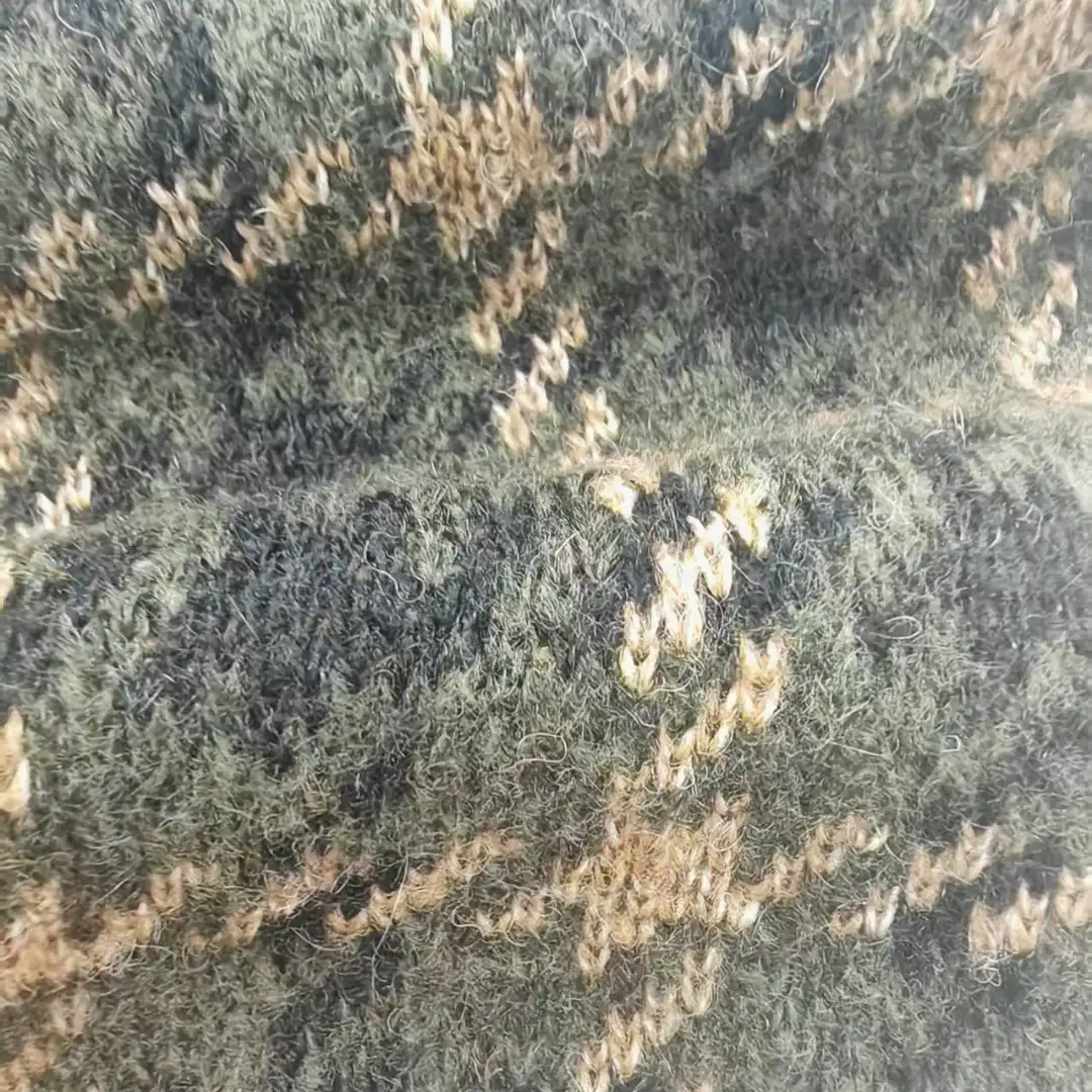 China Yarn for Hoodie,Open Cardigan (Sweater),Full-Zipper Cardigan (Sweater),Half-Zipper Cardigan (Sweater),Crop Top Pullover (Sweater) Mossy Yarn Fancy Yarn Recycled Polyester Polyester Wool Black, green and brown color buy from China wholesaler bulk order at wholesale price free worldwide shipping Alibaba