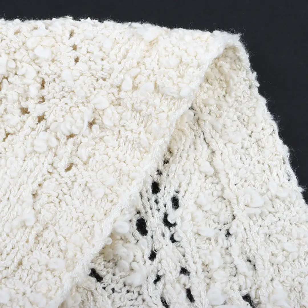 China Yarn for Ladies Vest (Sweater),Full-Zipper Cardigan (Sweater),Half-Zipper Cardigan (Sweater) Knot Yarn Fancy Yarn Cotton Viscose Nylon white color buy from China wholesaler bulk order at wholesale price free worldwide shipping Alibaba
