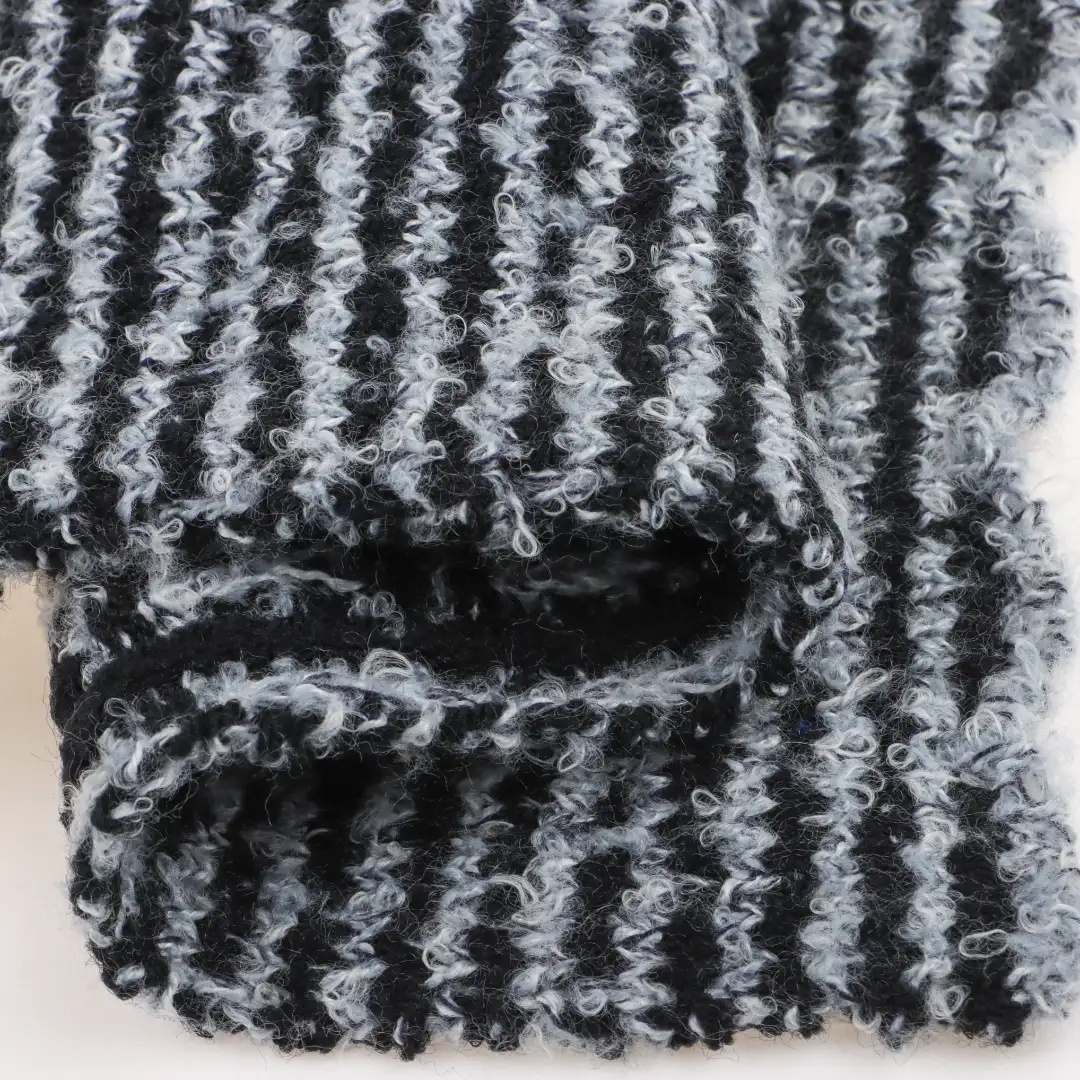 China Yarn for Shirt Long Sleeve Zipper (Sweater),Shirt Half Sleeve Button (Sweater),Shirt Half Sleeve Zipper (Sweater),Knitted Jacket (Sweater),Round Neck Pullover (Sweater) Boucle Yarn Fancy Yarn Polyester white black color buy from China wholesaler bulk order at wholesale price free worldwide shipping Alibaba