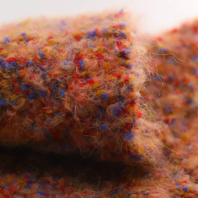 China Yarn for Round Neck Pullover (Sweater),Crew Neck Pullover (Sweater),T-shirt (Sweater) Boucle Yarn Fancy Yarn Recycled Polyester Acrylic Wool Elastane orange color buy from China wholesaler bulk order at wholesale price free worldwide shipping Alibaba