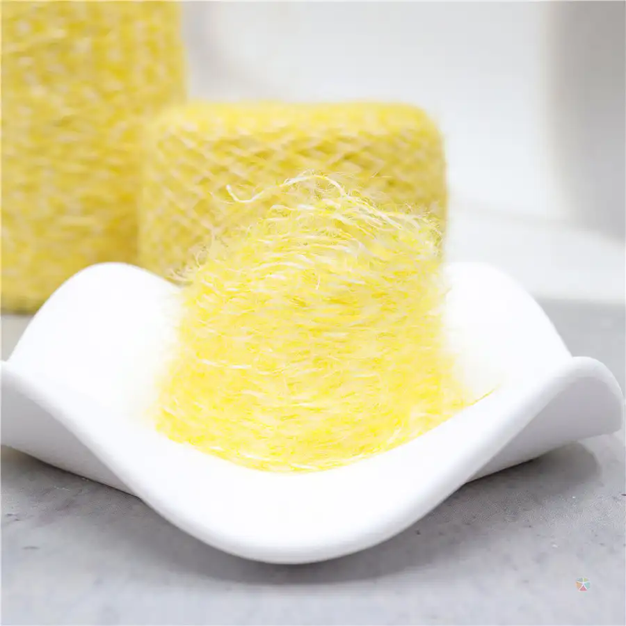 China Yarn for Ladies Vest (Sweater),Men’s Vest (Sweater),Open Cardigan (Sweater),Full-Zipper Cardigan (Sweater),Half-Zipper Cardigan (Sweater) Mossy Yarn Fancy Yarn Polyester Nylon 24 color buy from China wholesaler bulk order at wholesale price free worldwide shipping Alibaba