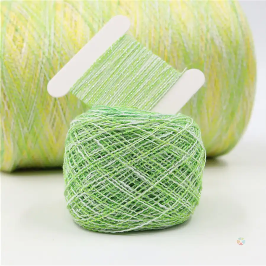 China Yarn for Ladies Vest (Sweater),Men’s Vest (Sweater),Open Cardigan (Sweater),Full-Zipper Cardigan (Sweater),Half-Zipper Cardigan (Sweater) Slub Yarn Fancy Yarn Polyester Acrylic Lurex 32 color buy from China wholesaler bulk order at wholesale price free worldwide shipping Alibaba