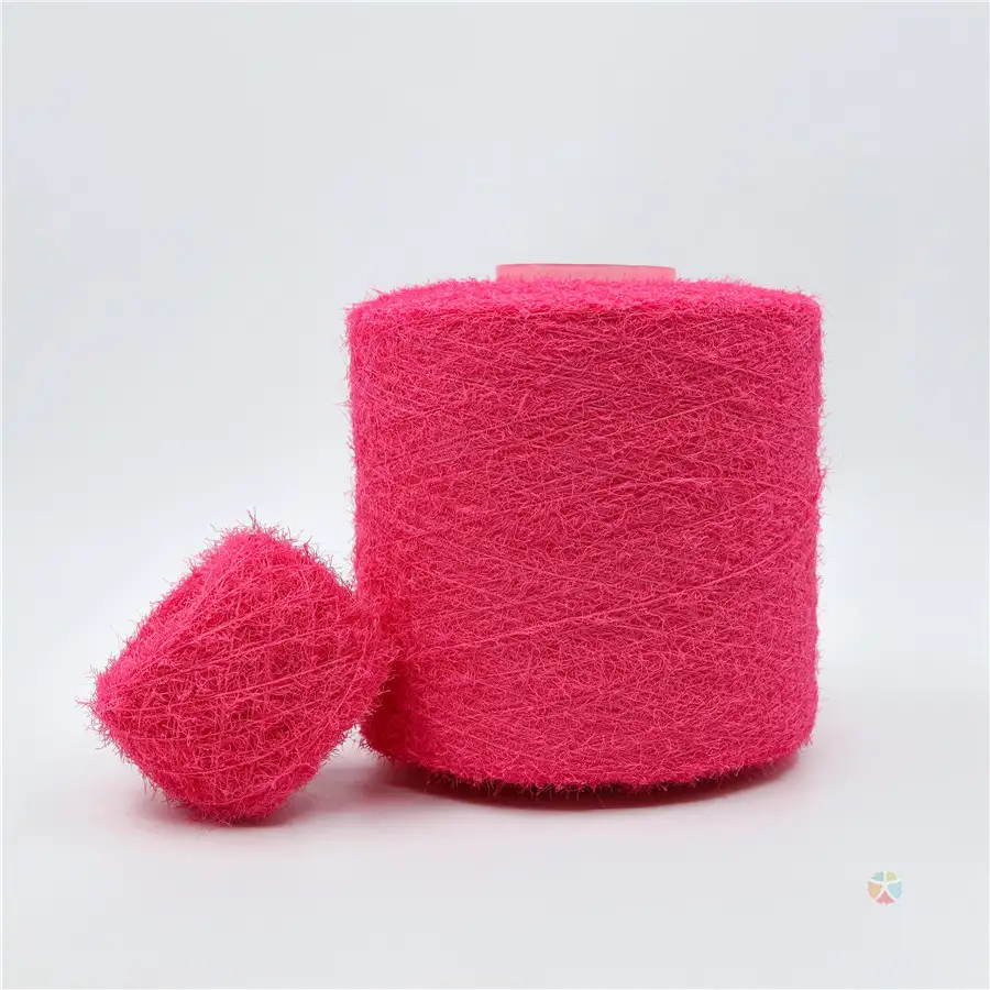 China Yarn for T-shirt (Sweater),Polo T-shirt (Sweater),Knitted Leggings (Sweater),Knitted Trousers (Sweater),Tie-Front Top (Sweater),Scallop Trims Cardigan (Sweater),Tube Top and Mini Skirt Set (Sweater) Chenille Yarn Fancy Yarn Recycled Polyester Polyester 18 color buy from China wholesaler bulk order at wholesale price free worldwide shipping Alibaba