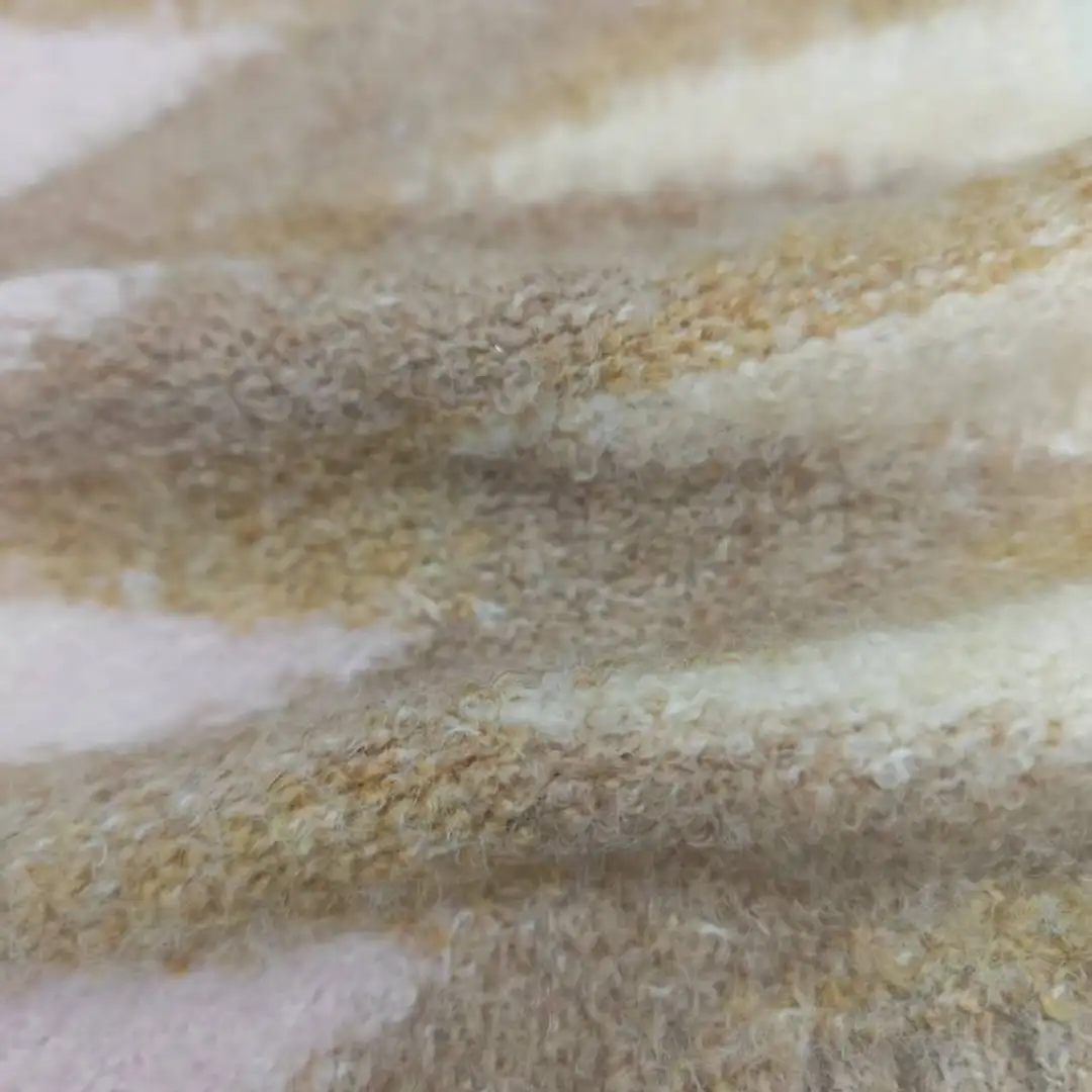 China Yarn for Open Cardigan (Sweater),Half-Zipper Cardigan (Sweater),Crew Neck Pullover (Sweater),Kids Crew-Neck Cardigan (Sweater) Boucle Yarn Fancy Yarn Nylon Acrylic Wool Spandex Beige, brown, pink color buy from China wholesaler bulk order at wholesale price free worldwide shipping Alibaba