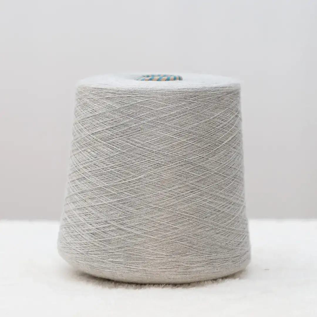 China Yarn for Ladies Vest (Sweater),Men’s Vest (Sweater),Roll Neck Jumper (Sweater) Semi-Worsted Spun Regular Yarn Cotton Polyester Grey color buy from China wholesaler bulk order at wholesale price free worldwide shipping Alibaba