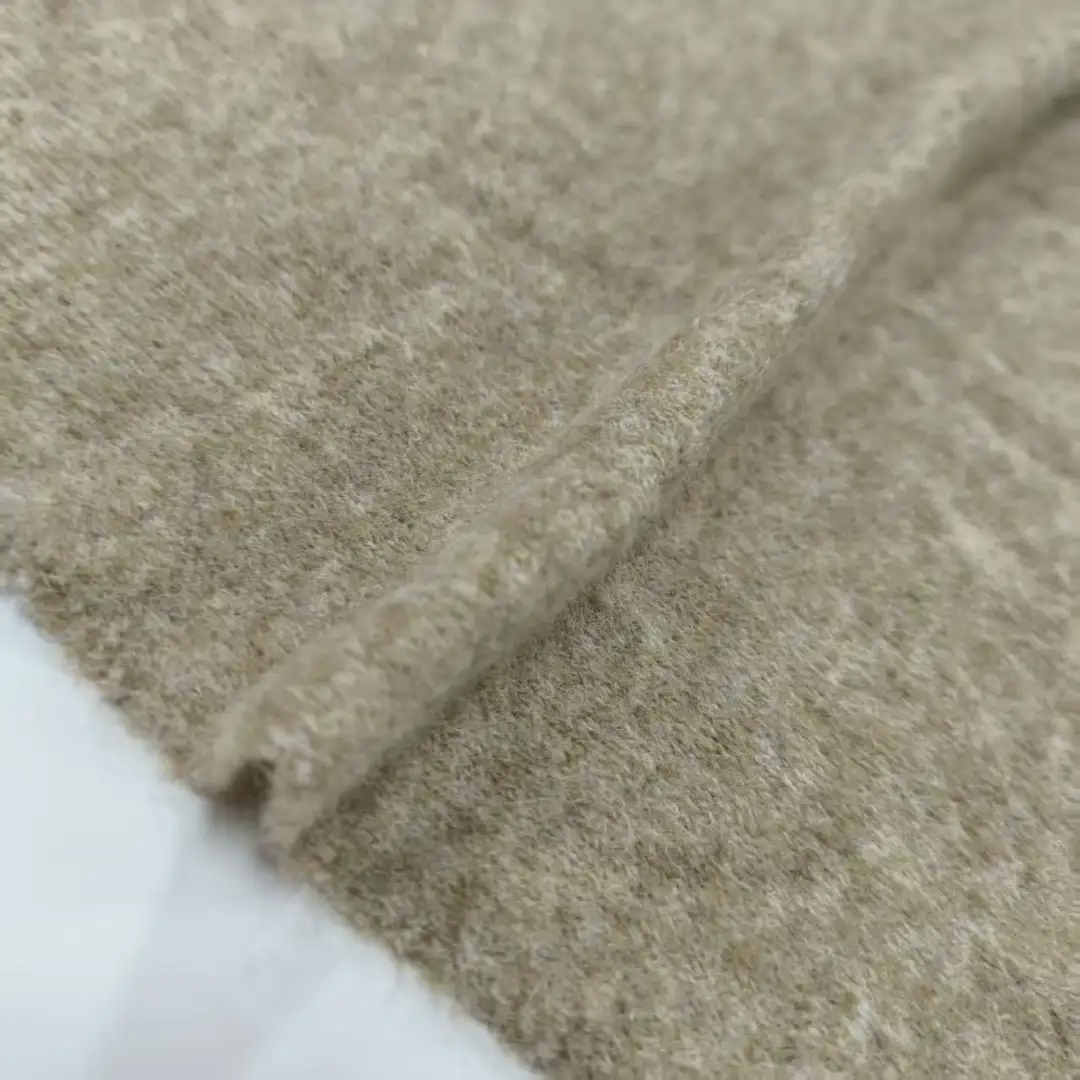 China Yarn for Open Cardigan (Sweater),Full-Zipper Cardigan (Sweater),Half-Zipper Cardigan (Sweater),Round Neck Pullover (Sweater) Mossy Yarn Fancy Yarn Polyester Acrylic Wool Spandex 浅驼 color buy from China wholesaler bulk order at wholesale price free worldwide shipping Alibaba