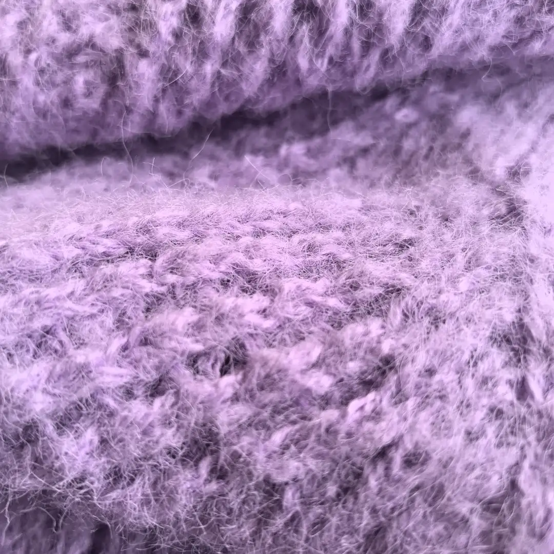 China Yarn for Trench Coat,Open Cardigan (Sweater),Round Neck Pullover (Sweater),Crop Top Pullover (Sweater),Dresses (Cardigan Open) (Sweater),Knitted Trousers (Sweater) Mossy Yarn Fancy Yarn Polyester 紫色 color buy from China wholesaler bulk order at wholesale price free worldwide shipping Alibaba