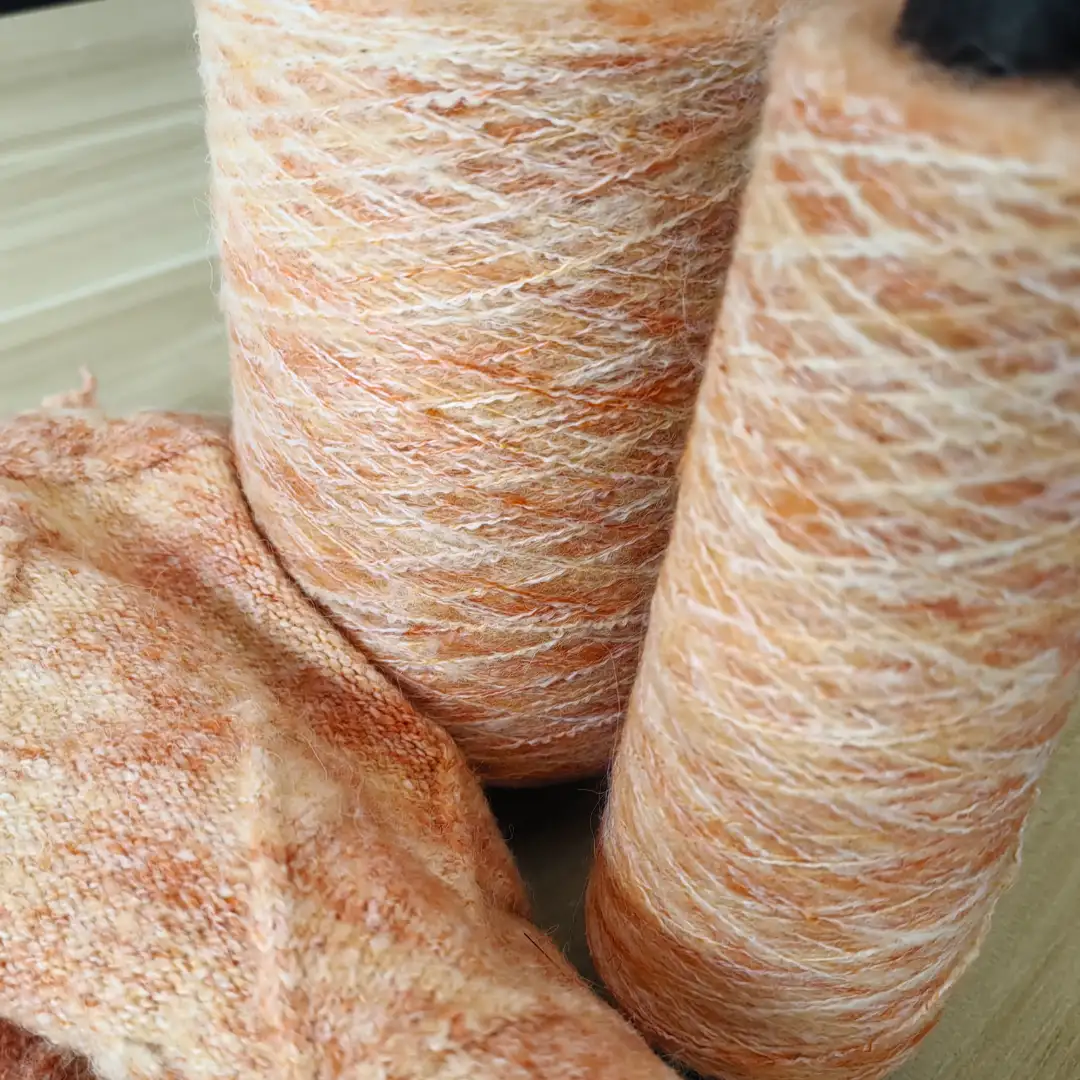 China Yarn for Skirt,Dresses (Cardigan Open) (Sweater),Dresses (Cardigan Button) (Sweater),Sweatshirt Mossy Yarn Fancy Yarn Cotton Acrylic Nylon Polyester Elastane 花桔 color buy from China wholesaler bulk order at wholesale price free worldwide shipping Alibaba