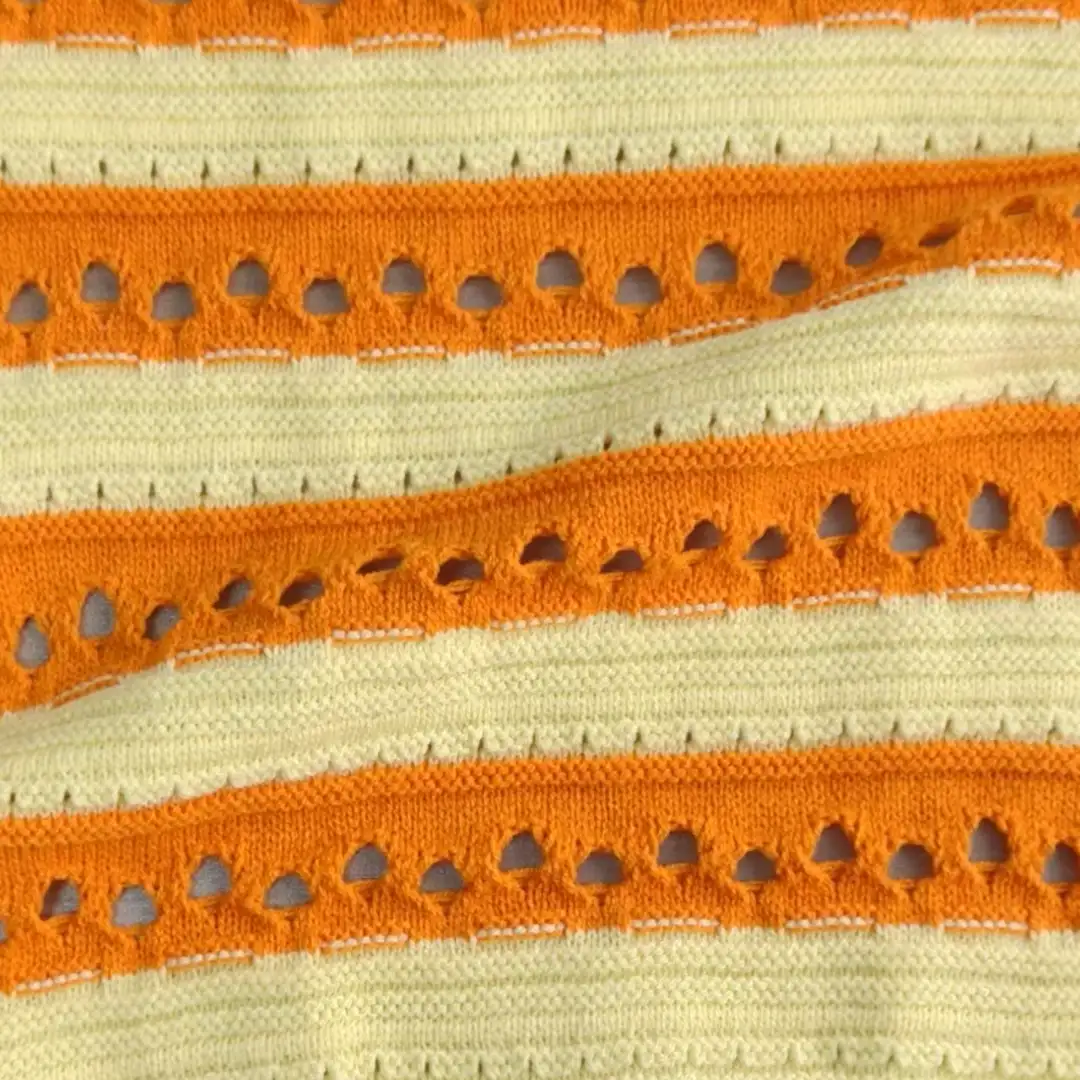 China Yarn for Open Cardigan (Sweater),Round Neck Pullover (Sweater),Crop Top Pullover (Sweater) Ring Spun Regular Yarn BCI Cotton Recycled Polyester 黄橙 color buy from China wholesaler bulk order at wholesale price free worldwide shipping Alibaba