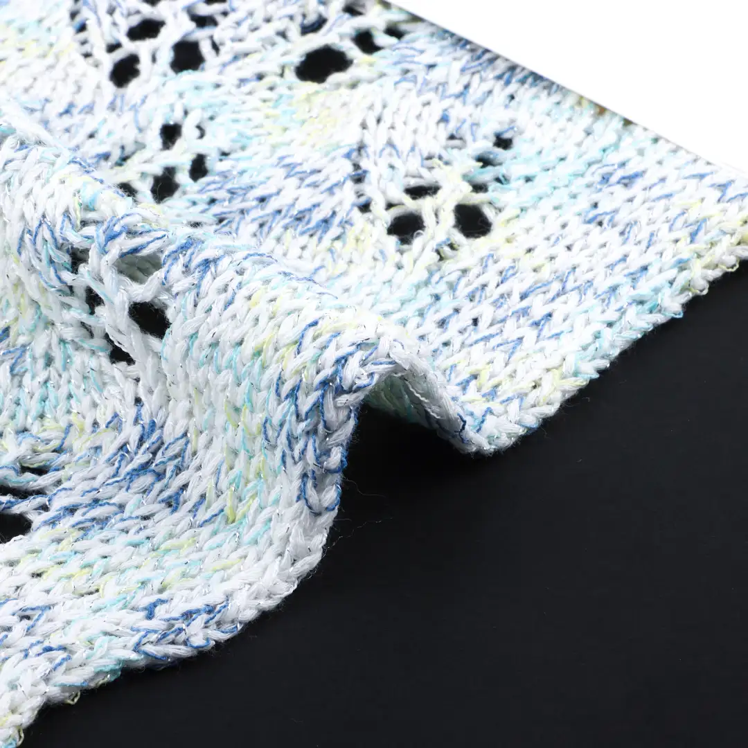 China Yarn for Polo Shirt,Crop Top,Round Neck Pullover (Sweater),Crew Neck Pullover (Sweater) Twisted Yarn Twisted Yarn BCI Cotton Recycled Polyester Lurex Blue and white and yellow color buy from China wholesaler bulk order at wholesale price free worldwide shipping Alibaba