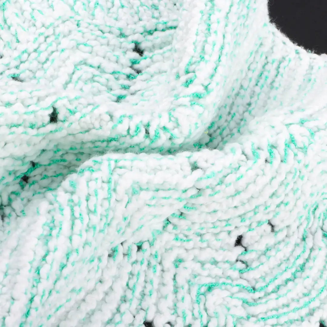 China Yarn for Round Neck Pullover (Sweater),Crew Neck Pullover (Sweater),Crop Top Pullover (Sweater),Hoodie  (Sweater) Mossy Yarn Fancy Yarn BCI Cotton Nylon white and green color buy from China wholesaler bulk order at wholesale price free worldwide shipping Alibaba