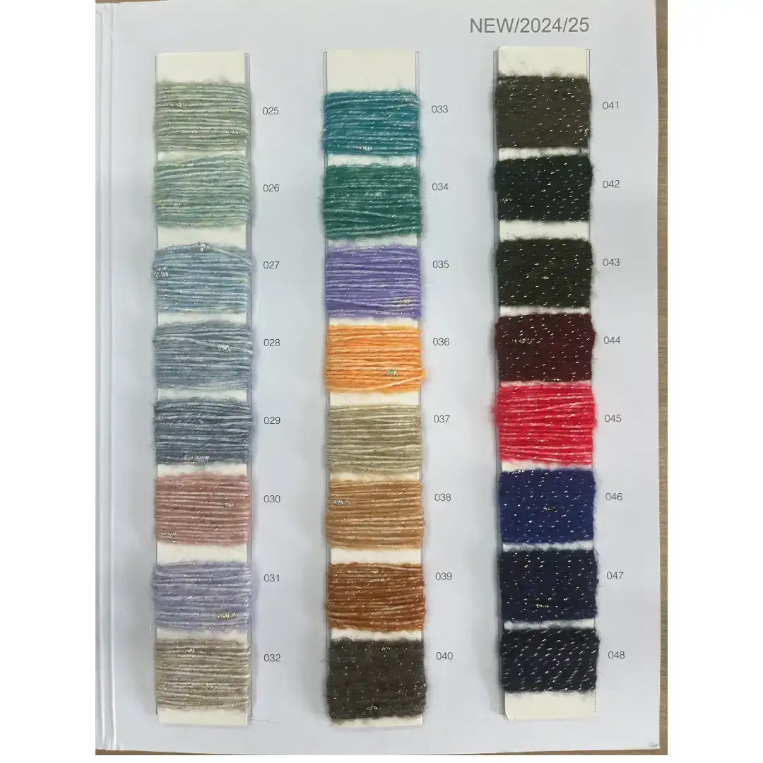 China Yarn for Open Cardigan (Sweater),Round Neck Pullover (Sweater),Crew Neck Pullover (Sweater),Crop Top Pullover (Sweater),Hoodie  (Sweater) Knot Yarn Fancy Yarn Recycled Polyester Metallic fiber Merino Wool Polyester Grayish color buy from China wholesaler bulk order at wholesale price free worldwide shipping Alibaba