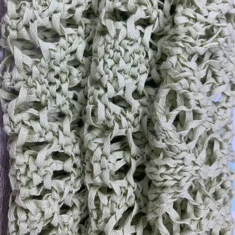 China Yarn for Tank Top,Open Cardigan (Sweater),Crew Neck Pullover (Sweater) Flat Tape Yarn Fancy Yarn Cotton Nylon (Juan) 淡绿 color buy from China wholesaler bulk order at wholesale price free worldwide shipping Alibaba