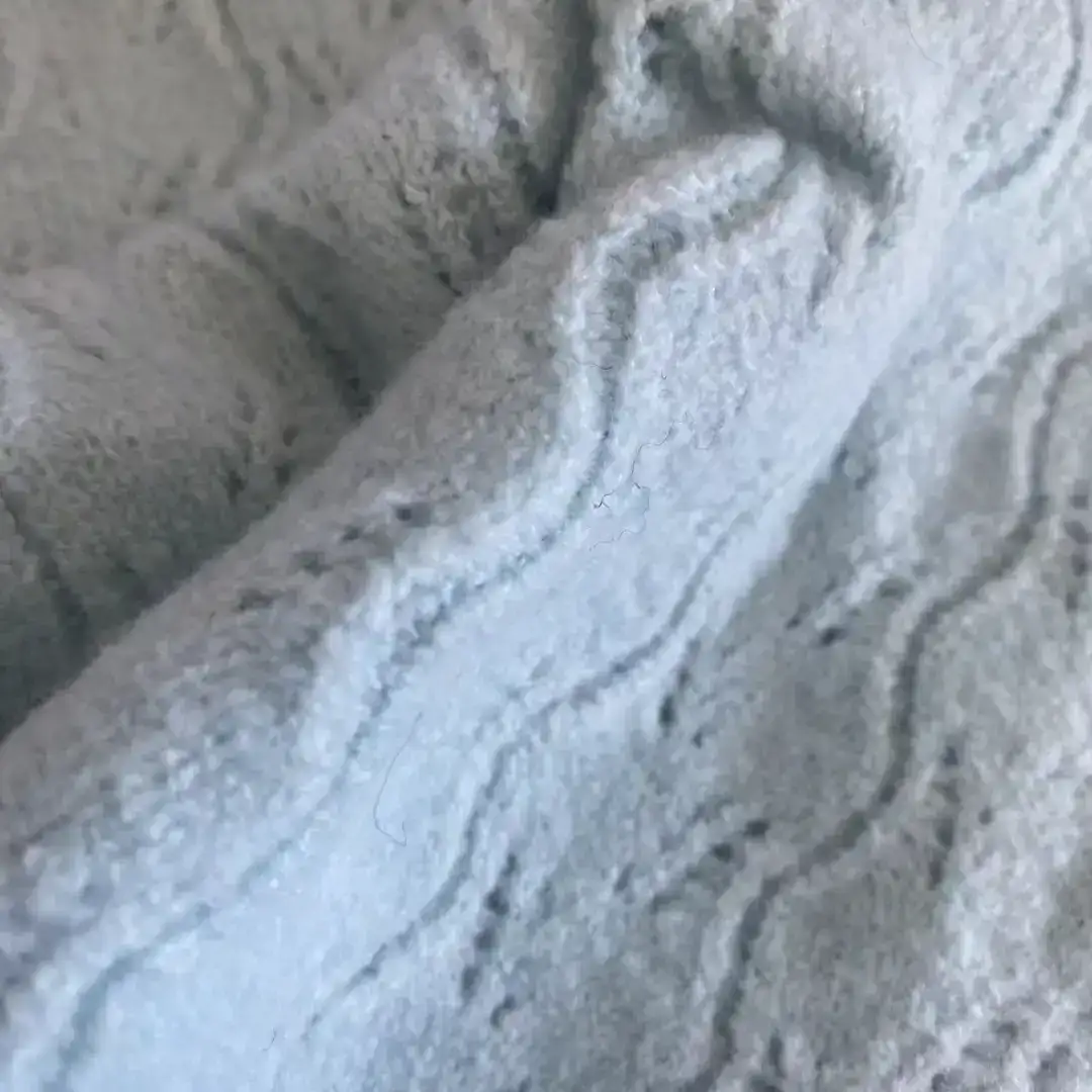 China Yarn for Open Cardigan (Sweater) Mossy Yarn Fancy Yarn Recycled Polyester Polyester Elastane 浅蓝 MY2406029 color buy from China wholesaler bulk order at wholesale price free worldwide shipping Alibaba