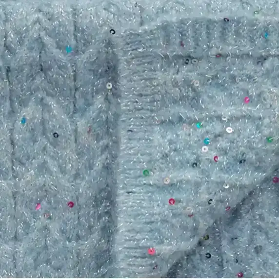 China Yarn for Half-Zipper Cardigan (Sweater),Knitted Jacket (Sweater),Round Neck Pullover (Sweater),Women's Pants (Sweater),Roll Neck Jumper (Sweater) Mossy Yarn Fancy Yarn Recycled Polyester re-nylon Recycled Acrylic RWS Wool Lurex Sequin Blue color buy from China wholesaler bulk order at wholesale price free worldwide shipping Alibaba