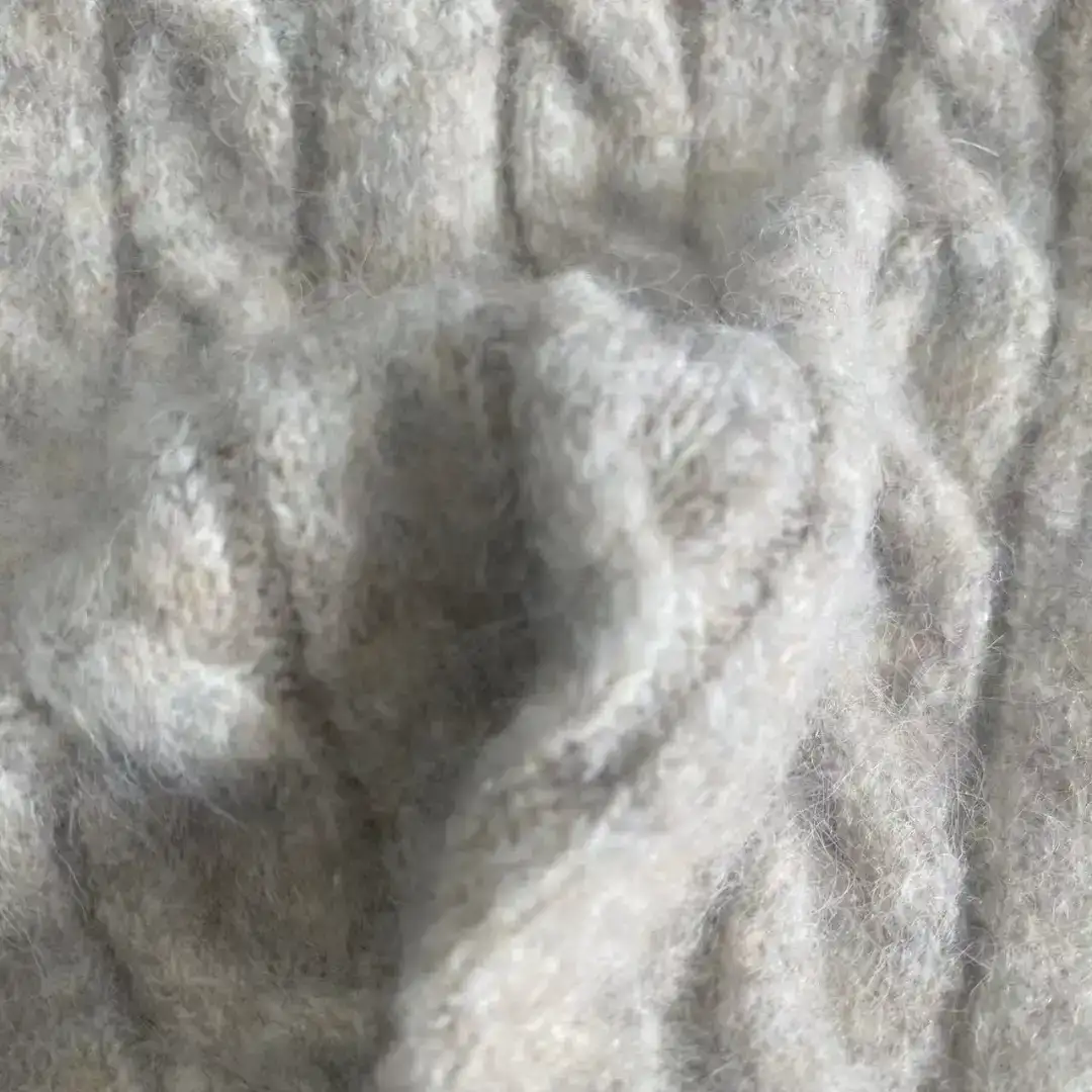 China Yarn for Open Cardigan (Sweater) Mossy Yarn Fancy Yarn Recycled Polyester Acrylic Nylon Elastane BEIGE color buy from China wholesaler bulk order at wholesale price free worldwide shipping Alibaba