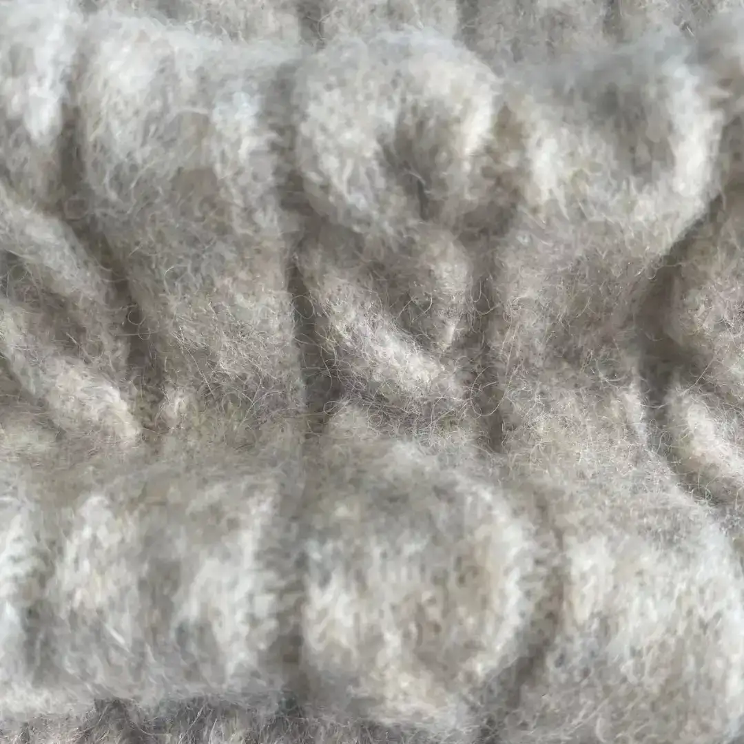 China Yarn for Open Cardigan (Sweater) Mossy Yarn Fancy Yarn Recycled Polyester Acrylic Nylon Elastane BEIGE color buy from China wholesaler bulk order at wholesale price free worldwide shipping Alibaba