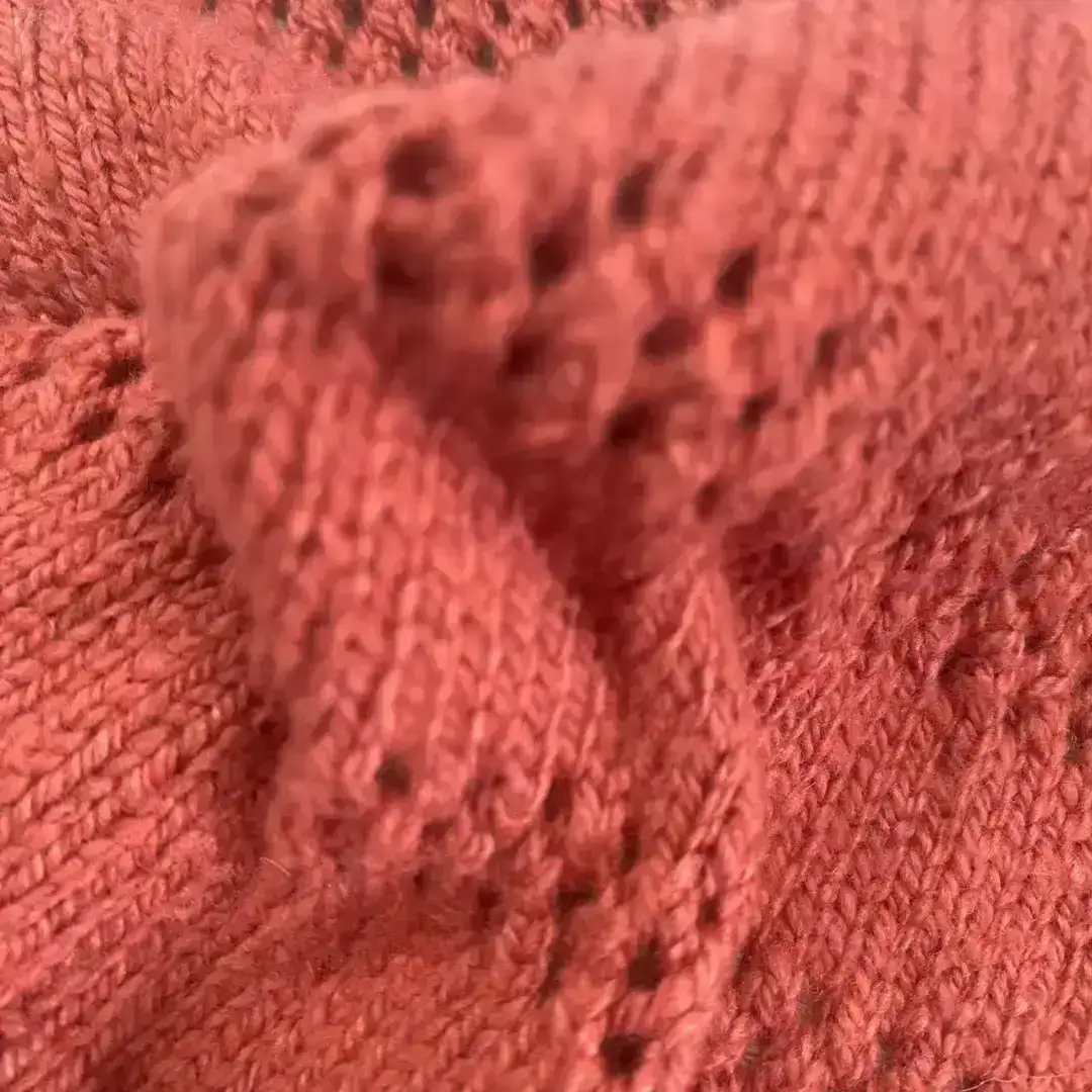 China Yarn for Open Cardigan (Sweater) Woollen Spun Regular Yarn BCI Cotton Recycled Viscose Nylon RED color buy from China wholesaler bulk order at wholesale price free worldwide shipping Alibaba