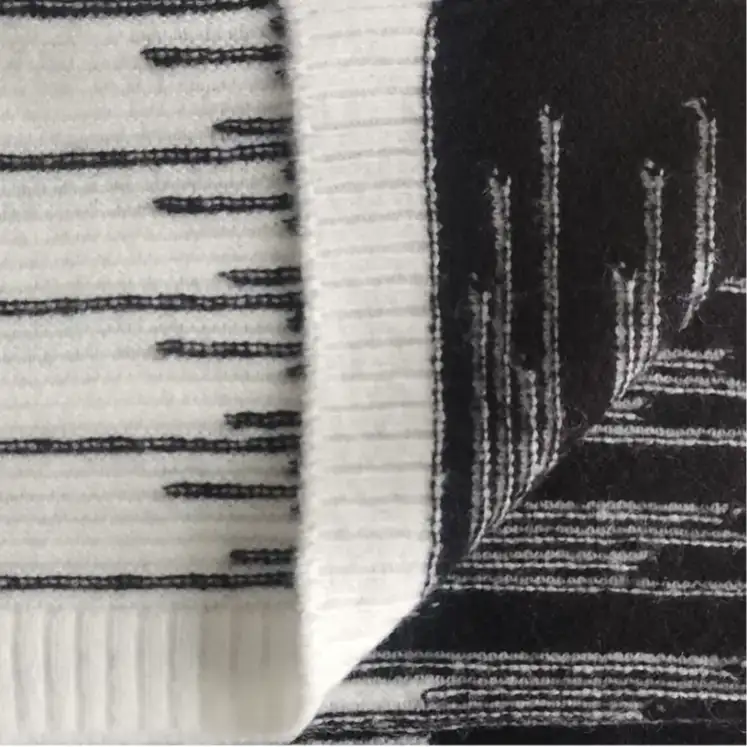 China Yarn for Ladies Vest (Sweater),Half-Zipper Cardigan (Sweater),Round Neck Pullover (Sweater),Men's Pants (Sweater),Women's Pants (Sweater) Mossy Yarn Fancy Yarn Recycled Polyester Acrylic Polyester Elastane white+black color buy from China wholesaler bulk order at wholesale price free worldwide shipping Alibaba