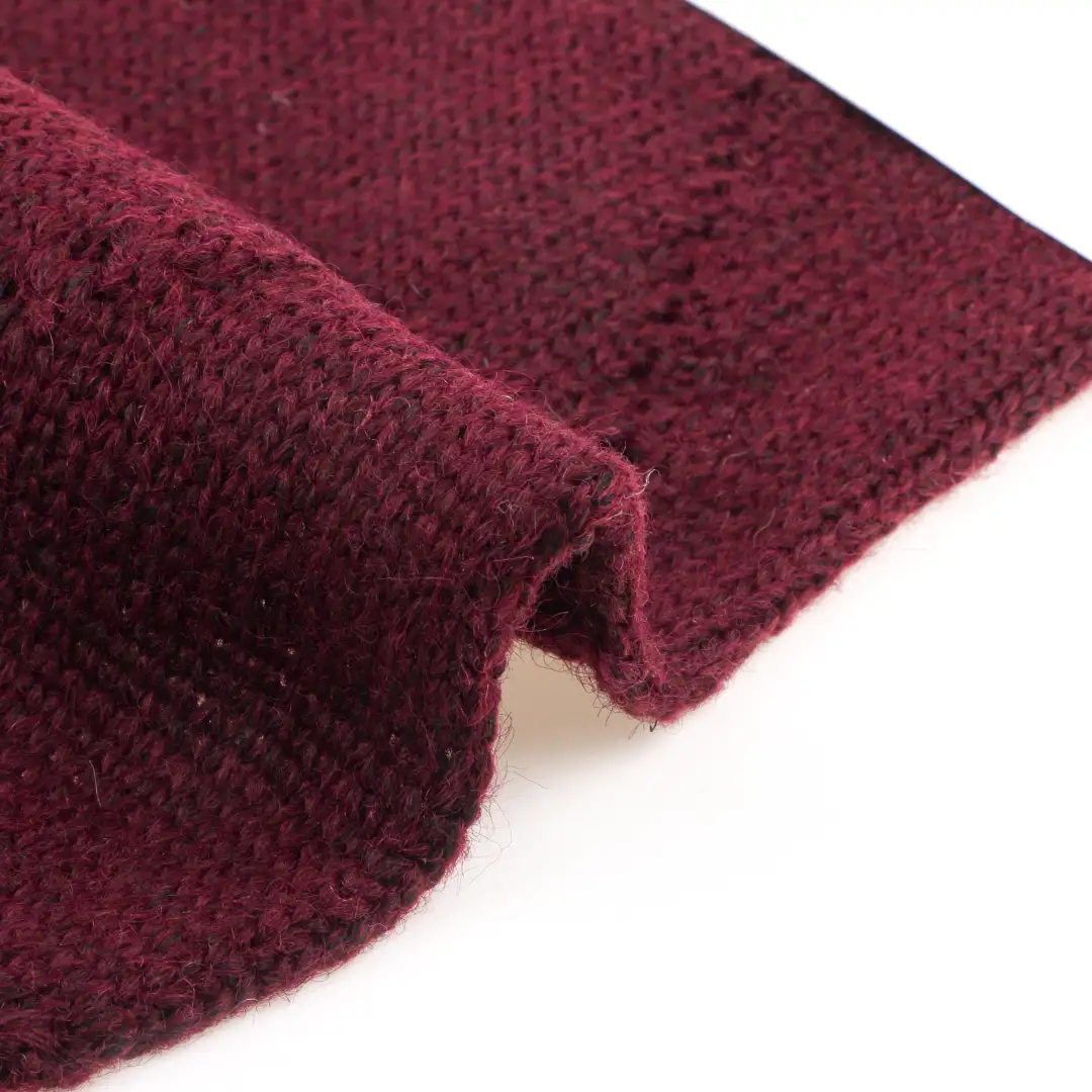 China Yarn for Open Cardigan (Sweater),Round Neck Pullover (Sweater),Crop Top Pullover (Sweater) Air Spun Yarn Fancy Yarn Recycled Polyester Nylon re-nylon RWS Wool Deep red color buy from China wholesaler bulk order at wholesale price free worldwide shipping Alibaba