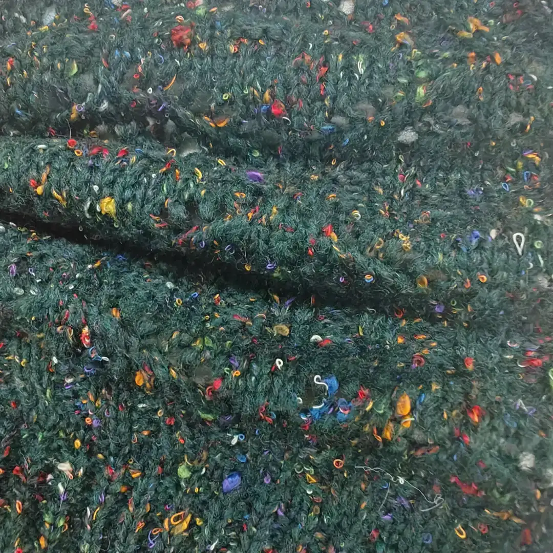 China Yarn for Full-Zipper Cardigan (Sweater),Half-Zipper Cardigan (Sweater),Round Neck Pullover (Sweater),Crop Top Pullover (Sweater) Mossy Yarn Fancy Yarn Recycled Polyester Polyester Acrylic Dark green color buy from China wholesaler bulk order at wholesale price free worldwide shipping Alibaba