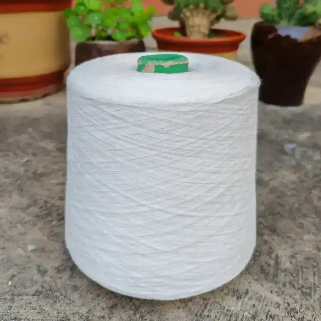 China Yarn for Ladies Vest (Sweater),Men’s Vest (Sweater) Ring Spun Regular Yarn Recycled Polyester Cotton white color buy from China wholesaler bulk order at wholesale price free worldwide shipping Alibaba