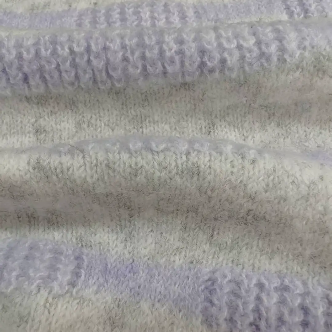 China Yarn for Hoodie,Open Cardigan (Sweater),Round Neck Pullover (Sweater),Crop Top Pullover (Sweater) Mossy Yarn Fancy Yarn Recycled Polyester Polyester Spandex Light purple, light gray color buy from China wholesaler bulk order at wholesale price free worldwide shipping Alibaba