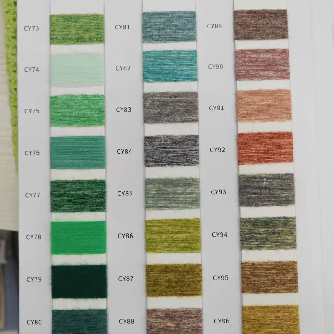 China Yarn for Crop Top,Skirt (Sweater) Mossy Yarn Fancy Yarn Polyester Recycled Polyester Light green color buy from China wholesaler bulk order at wholesale price free worldwide shipping Alibaba