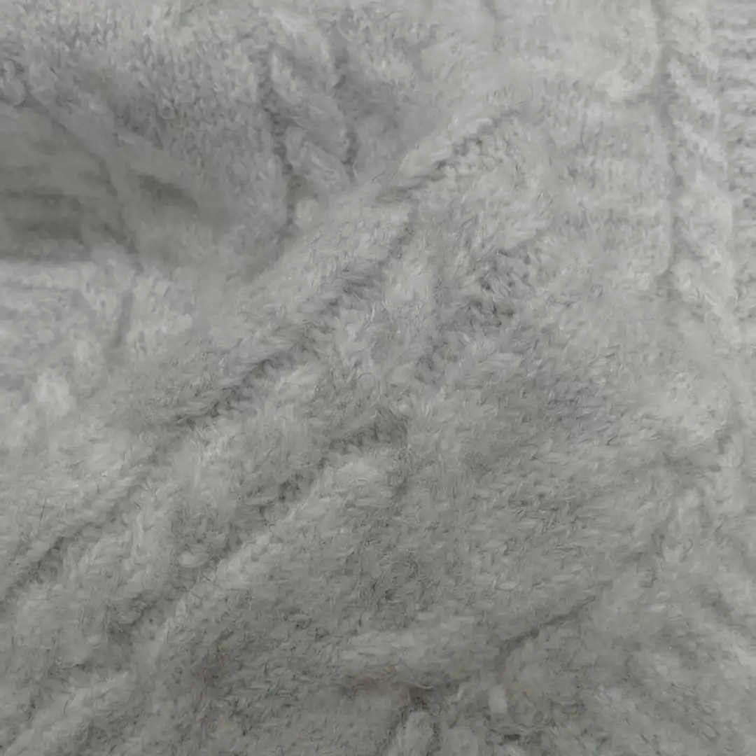 China Yarn for Crop Top,Hoodie,Open Cardigan (Sweater),Full-Zipper Cardigan (Sweater) Mossy Yarn Fancy Yarn Recycled Polyester Acrylic Wool Spandex light gray color buy from China wholesaler bulk order at wholesale price free worldwide shipping Alibaba