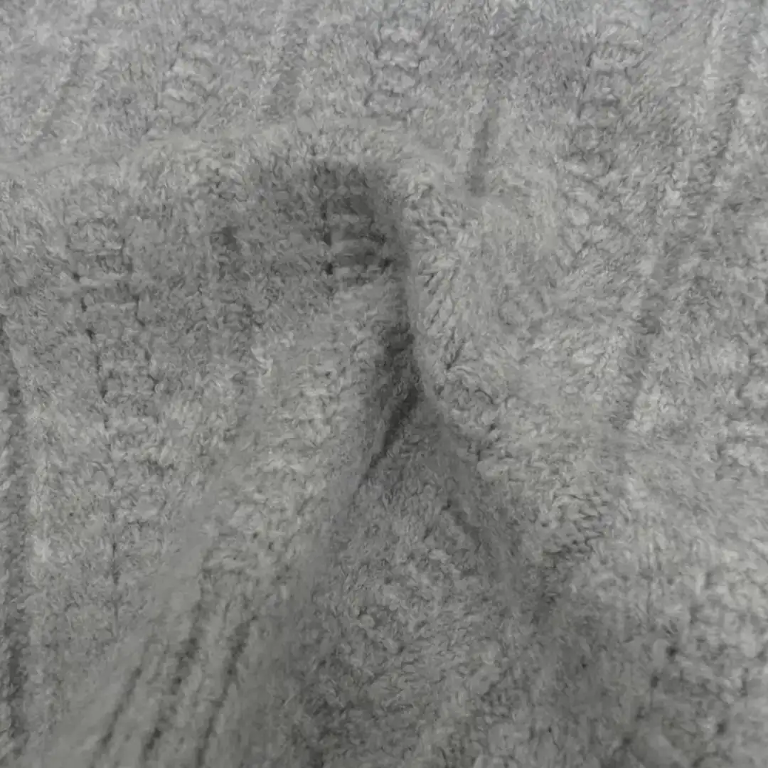 China Yarn for Open Cardigan (Sweater),Shirt Long Sleeve Button (Sweater),Dresses (Cardigan Button) (Sweater),Knitted Leggings (Sweater) Mossy Yarn Fancy Yarn Recycled Polyester Polyester Spandex Gray color buy from China wholesaler bulk order at wholesale price free worldwide shipping Alibaba