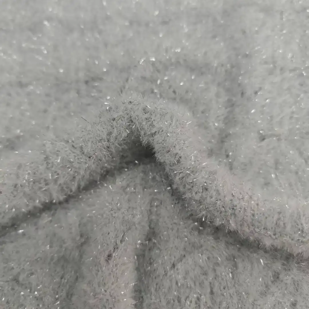 China Yarn for Open Cardigan (Sweater),Full-Zipper Cardigan (Sweater),Shirt Long Sleeve Button (Sweater),Round Neck Pullover (Sweater) Lurex Lurex Nylon Polyester Metallic fiber light gray color buy from China wholesaler bulk order at wholesale price free worldwide shipping Alibaba