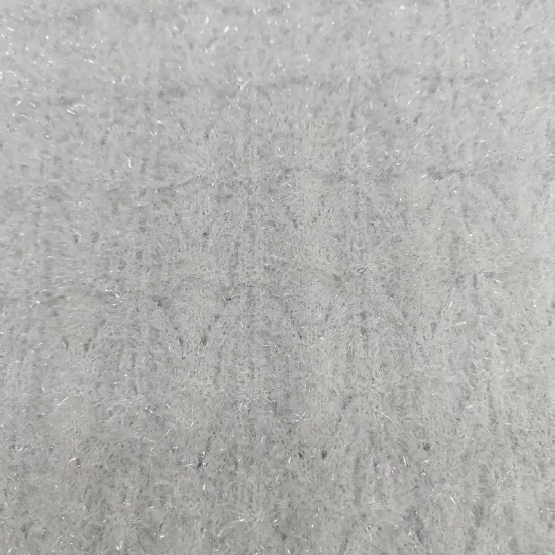 China Yarn for Open Cardigan (Sweater),Full-Zipper Cardigan (Sweater),Shirt Long Sleeve Button (Sweater),Round Neck Pullover (Sweater) Lurex Lurex Nylon Polyester Metallic fiber light gray color buy from China wholesaler bulk order at wholesale price free worldwide shipping Alibaba