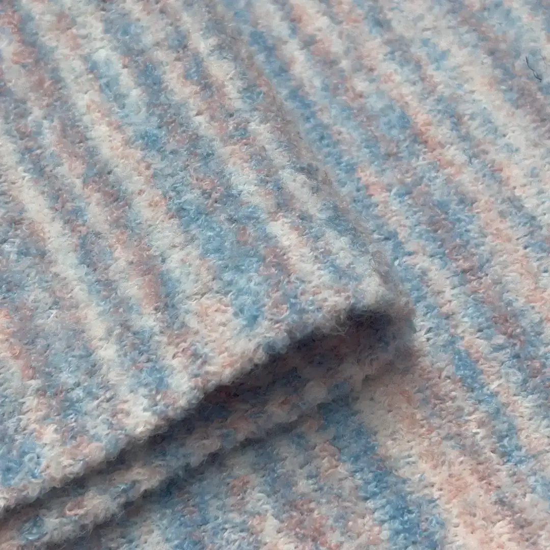 China Yarn for Ladies Vest (Sweater),Men’s Vest (Sweater),Open Cardigan (Sweater),Full-Zipper Cardigan (Sweater),Half-Zipper Cardigan (Sweater),Shirt Long Sleeve Button (Sweater),Crew Neck Pullover (Sweater),Crop Top Pullover (Sweater) Boucle Yarn Fancy Yarn Wool Acrylic Polyester Recycled Polyester Elastane blue and pink color buy from China wholesaler bulk order at wholesale price free worldwide shipping Alibaba