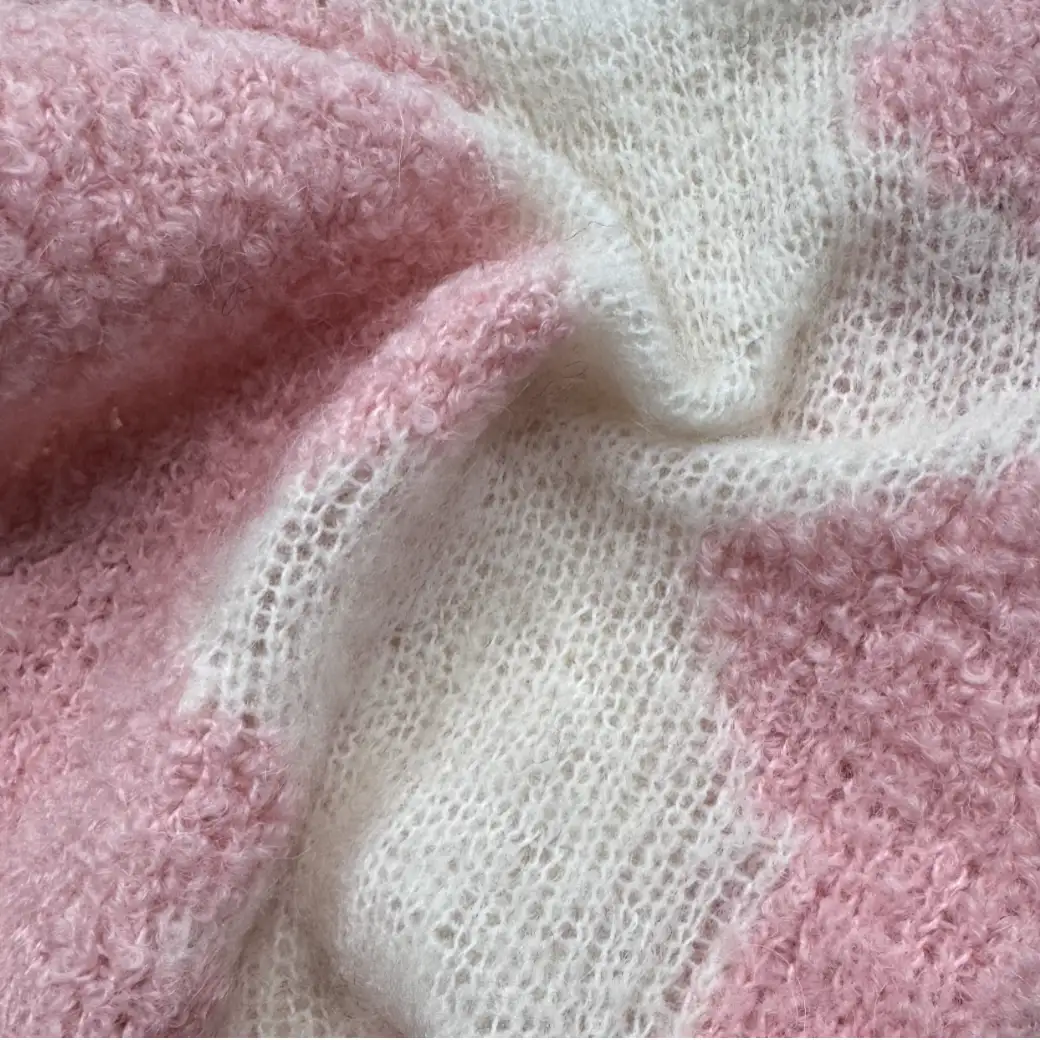 China Yarn for Ladies Vest (Sweater),Full-Zipper Cardigan (Sweater),T-shirt (Sweater) Mossy Yarn Fancy Yarn Wool Alpaca Nylon Spandex pink color buy from China wholesaler bulk order at wholesale price free worldwide shipping Alibaba