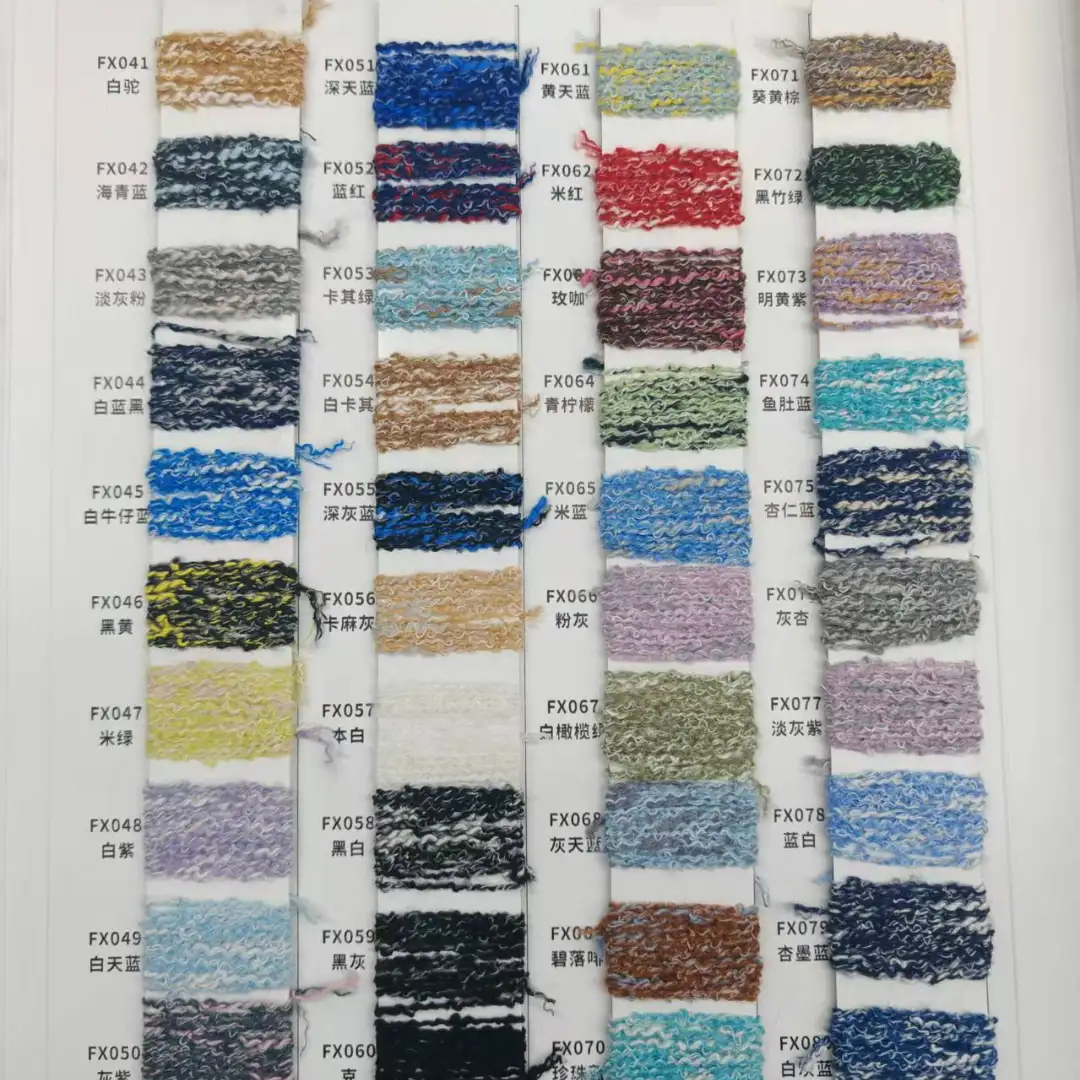 China Yarn for Open Cardigan (Sweater),Full-Zipper Cardigan (Sweater),Half-Zipper Cardigan (Sweater) Boucle Yarn Fancy Yarn Acrylic Cotton Polyester multicolor color buy from China wholesaler bulk order at wholesale price free worldwide shipping Alibaba