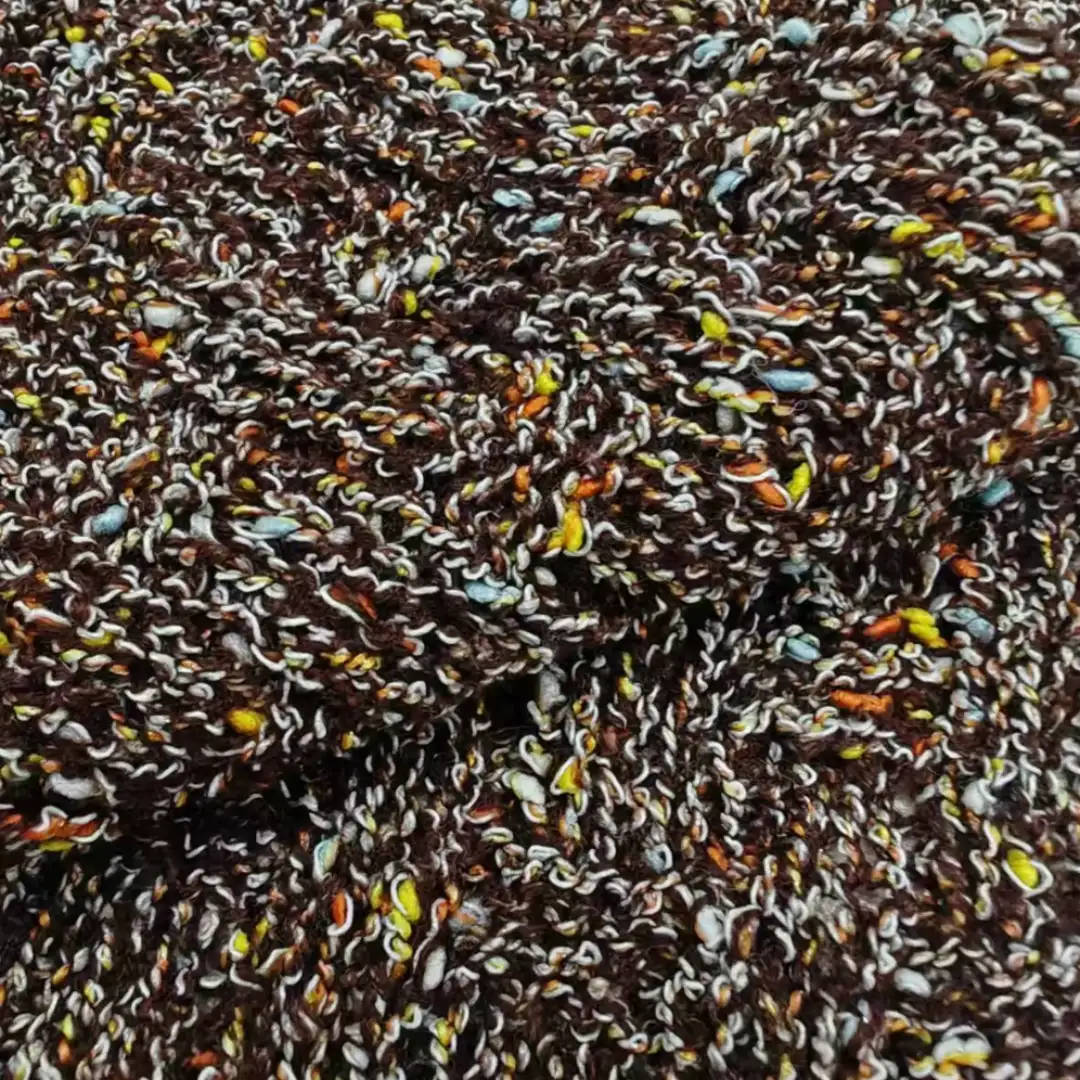 China Yarn for Open Cardigan (Sweater),Full-Zipper Cardigan (Sweater),Half-Zipper Cardigan (Sweater),Shirt Long Sleeve Button (Sweater) Boucle Yarn Fancy Yarn Polyester Acrylic brown，multicolor color buy from China wholesaler bulk order at wholesale price free worldwide shipping Alibaba