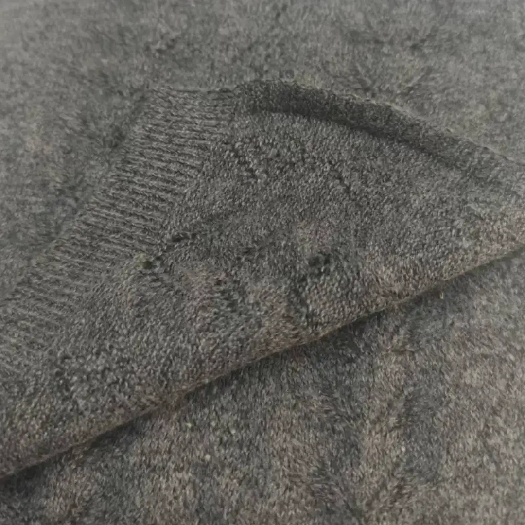 China Yarn for Open Cardigan (Sweater),Full-Zipper Cardigan (Sweater),Half-Zipper Cardigan (Sweater) Mossy Yarn Fancy Yarn BCI Cotton Recycled Polyester Gray color buy from China wholesaler bulk order at wholesale price free worldwide shipping Alibaba