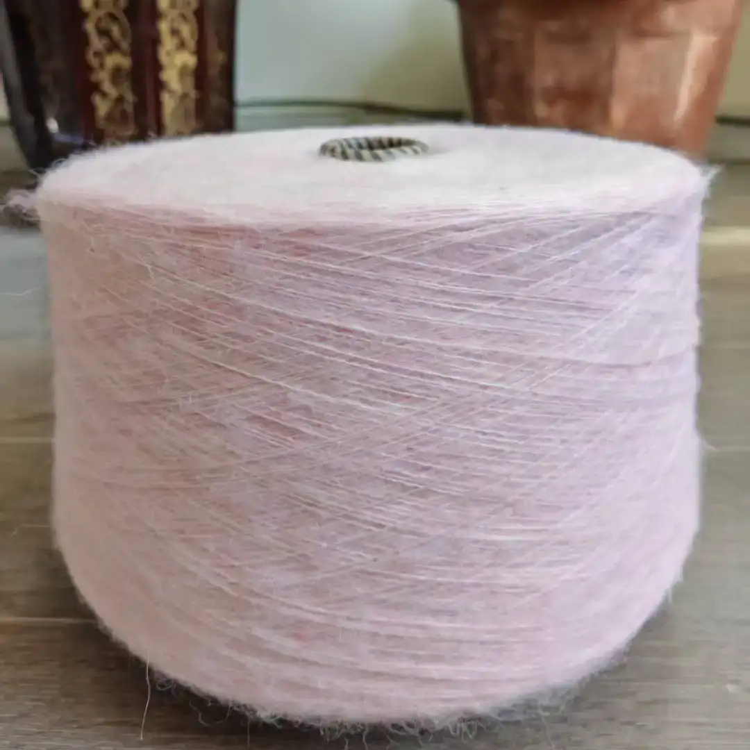 China Yarn for Open Cardigan (Sweater),Full-Zipper Cardigan (Sweater),Half-Zipper Cardigan (Sweater) Mossy Yarn Fancy Yarn Recycled Polyester Acrylic Wool Alpaca Spandex pink color buy from China wholesaler bulk order at wholesale price free worldwide shipping Alibaba