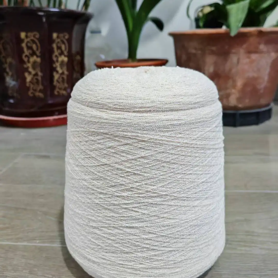 China Yarn for Open Cardigan (Sweater),Full-Zipper Cardigan (Sweater),Half-Zipper Cardigan (Sweater) Core Spun Yarn Regular Yarn Recycled Polyester Nylon white color buy from China wholesaler bulk order at wholesale price free worldwide shipping Alibaba