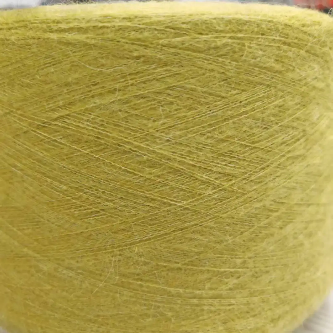 China Yarn for Open Cardigan (Sweater),Full-Zipper Cardigan (Sweater),Half-Zipper Cardigan (Sweater) Mossy Yarn Fancy Yarn Alpaca Wool Acrylic Nylon Spandex greenish-yellow color buy from China wholesaler bulk order at wholesale price free worldwide shipping Alibaba