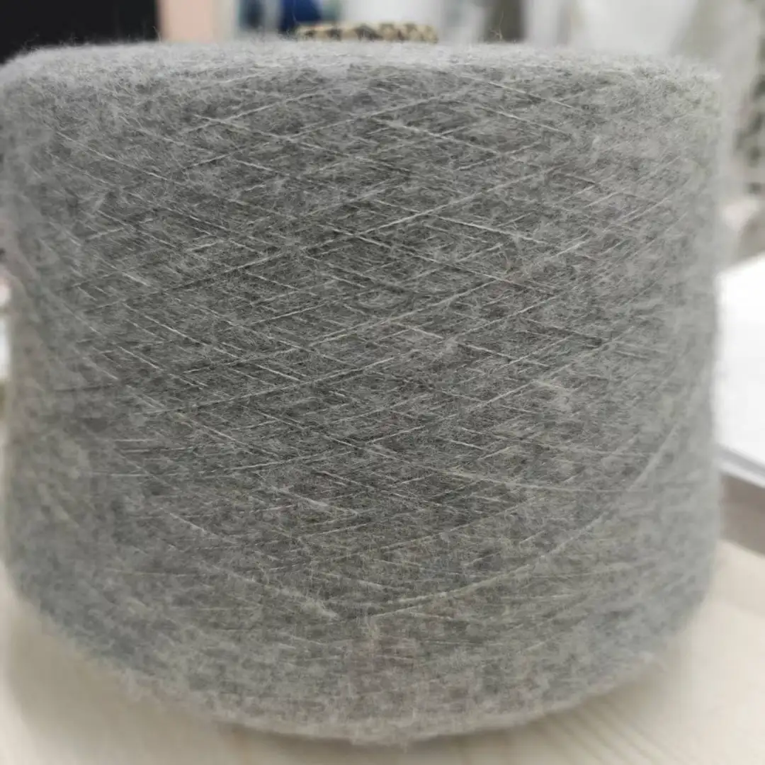 China Yarn for Full-Zipper Cardigan (Sweater),Half-Zipper Cardigan (Sweater),Shirt Long Sleeve Button (Sweater),Shirt Half Sleeve Button (Sweater) Mossy Yarn Fancy Yarn Recycled Polyester Acrylic Wool Spandex Gray color buy from China wholesaler bulk order at wholesale price free worldwide shipping Alibaba