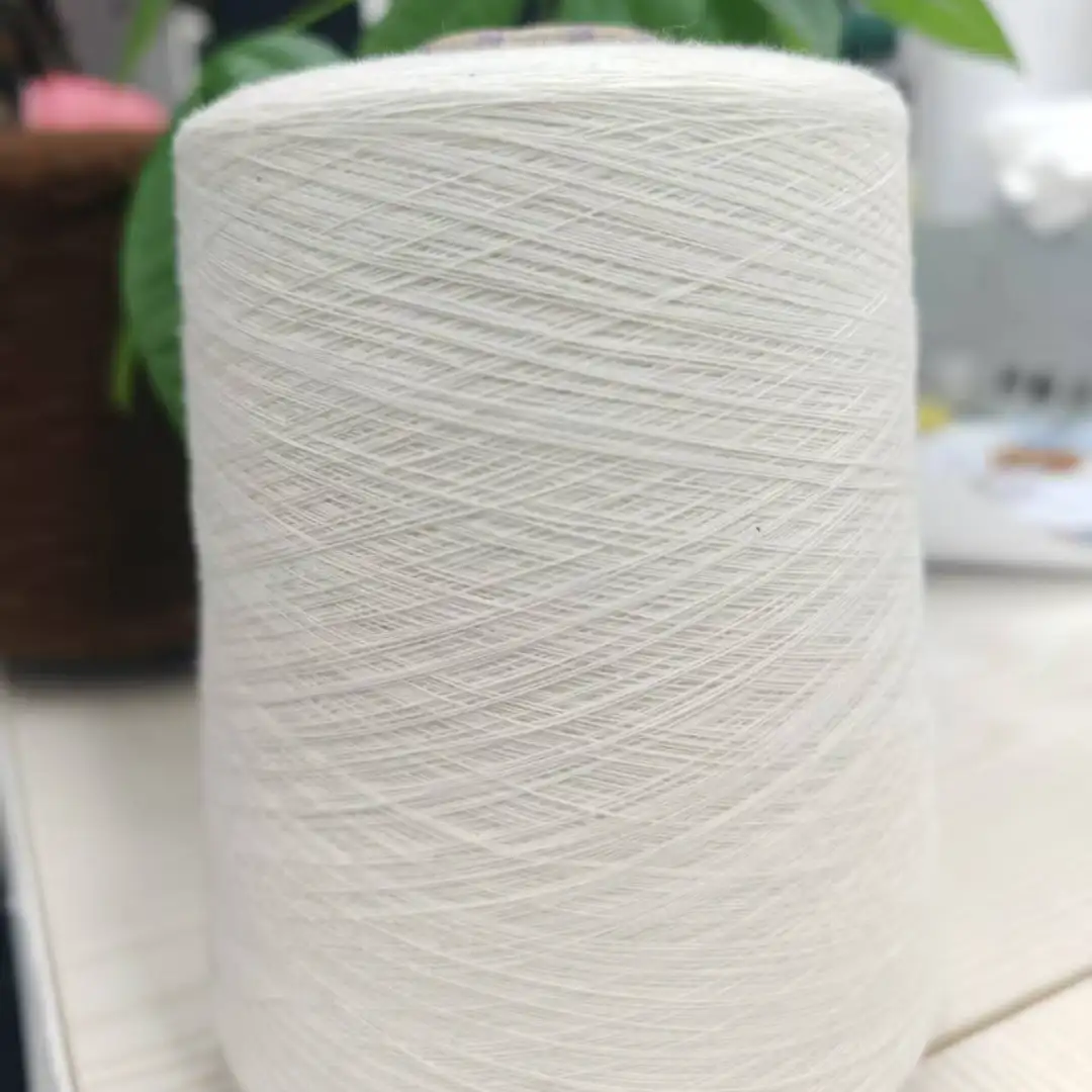 China Yarn for Half-Zipper Cardigan (Sweater),Shirt Long Sleeve Button (Sweater),Shirt Long Sleeve Zipper (Sweater),Shirt Half Sleeve Zipper (Sweater) Ring Spun Regular Yarn Cotton Recycled Polyester white color buy from China wholesaler bulk order at wholesale price free worldwide shipping Alibaba