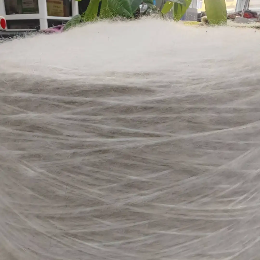 China Yarn for Open Cardigan (Sweater),Shirt Long Sleeve Button (Sweater) Air Spun Yarn Fancy Yarn Recycled Polyester Recycled Acrylic Wool white color buy from China wholesaler bulk order at wholesale price free worldwide shipping Alibaba