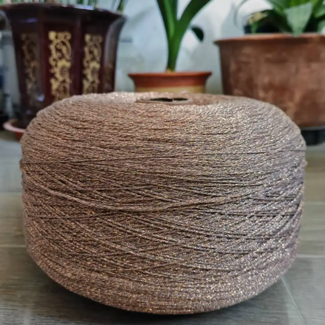 China Yarn for Open Cardigan (Sweater),Full-Zipper Cardigan (Sweater),Half-Zipper Cardigan (Sweater) Flat Tape Yarn Fancy Yarn Acrylic Polyester Spandex golden color buy from China wholesaler bulk order at wholesale price free worldwide shipping Alibaba