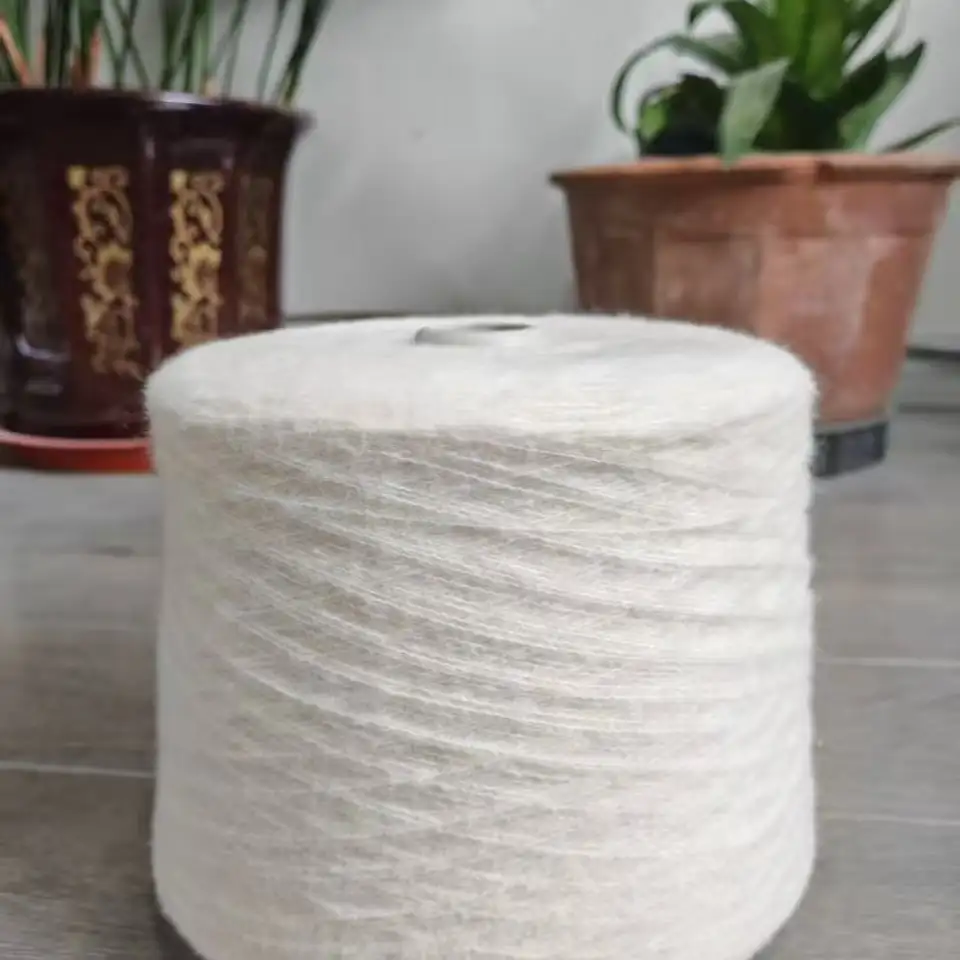 China Yarn for Open Cardigan (Sweater),Full-Zipper Cardigan (Sweater),Half-Zipper Cardigan (Sweater) Mossy Yarn Fancy Yarn Recycled Polyester Acrylic Wool Spandex white color buy from China wholesaler bulk order at wholesale price free worldwide shipping Alibaba